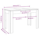 vidaXL fekete szerelt fa étkezőasztal 120 x 60 x 76 cm