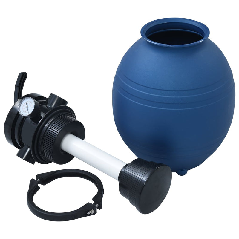 vidaXL kék medence-homokszűrő 4-állású szeleppel 300 mm