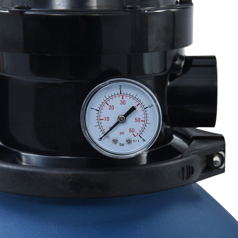 vidaXL kék medence-homokszűrő 4-állású szeleppel 300 mm