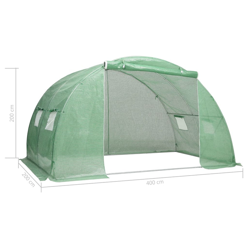 vidaXL melegház 8 m² 2 x 4 x 2 m