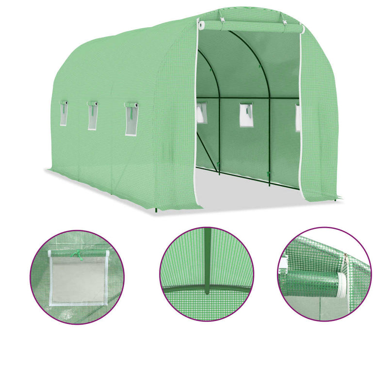 vidaXL melegház 9 m² 4,5 x 2 x 2 m