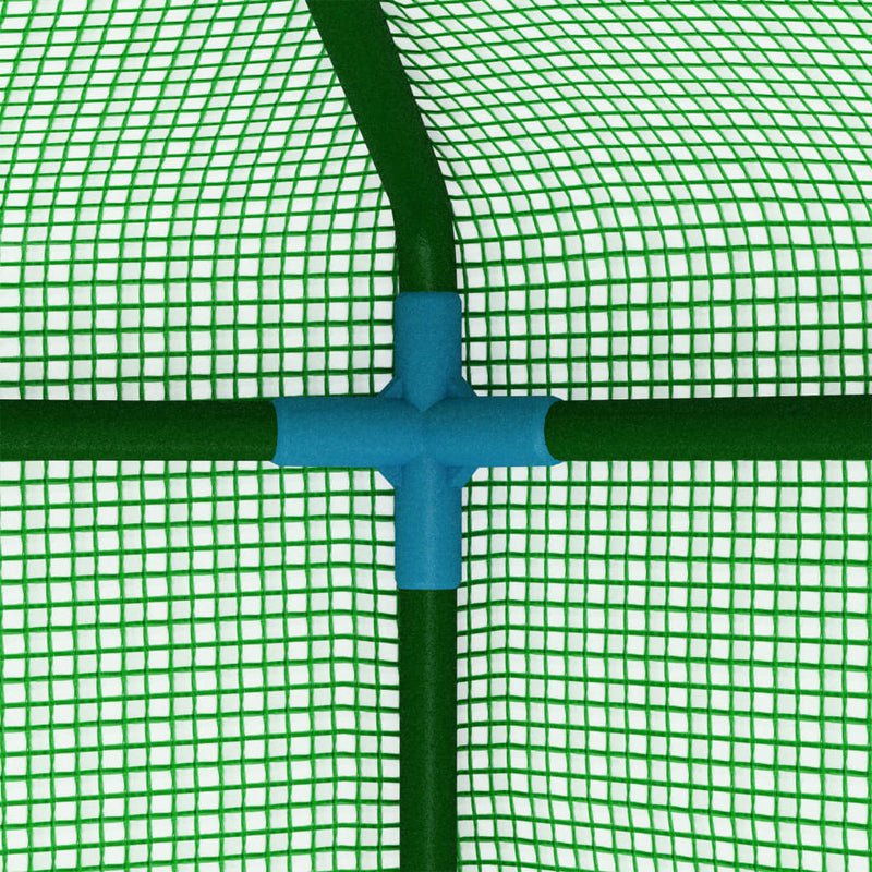 vidaXL acél melegház polcokkal 227 x 223 cm