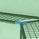 vidaXL acél melegház polcokkal 227 x 223 cm