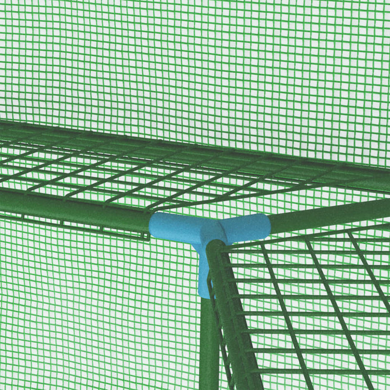 vidaXL acél melegház polcokkal 227 x 223 cm