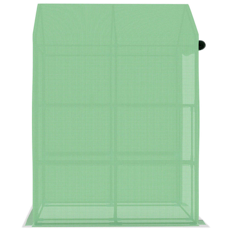 vidaXL acél melegház polcokkal 143 x 143 x 195 cm