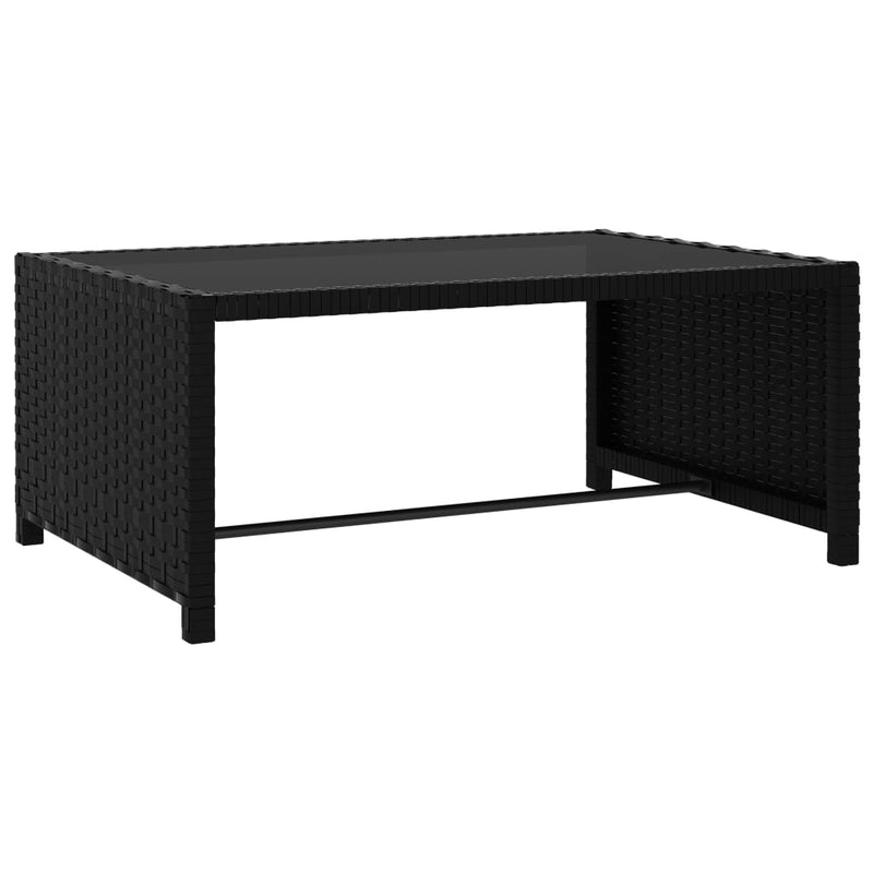 vidaXL 2 db fekete polyrattan dönthető kerti szék asztallal