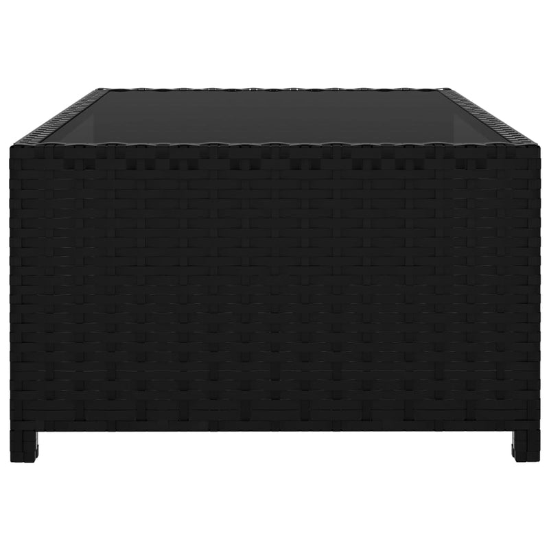 vidaXL 2 db fekete polyrattan dönthető kerti szék asztallal