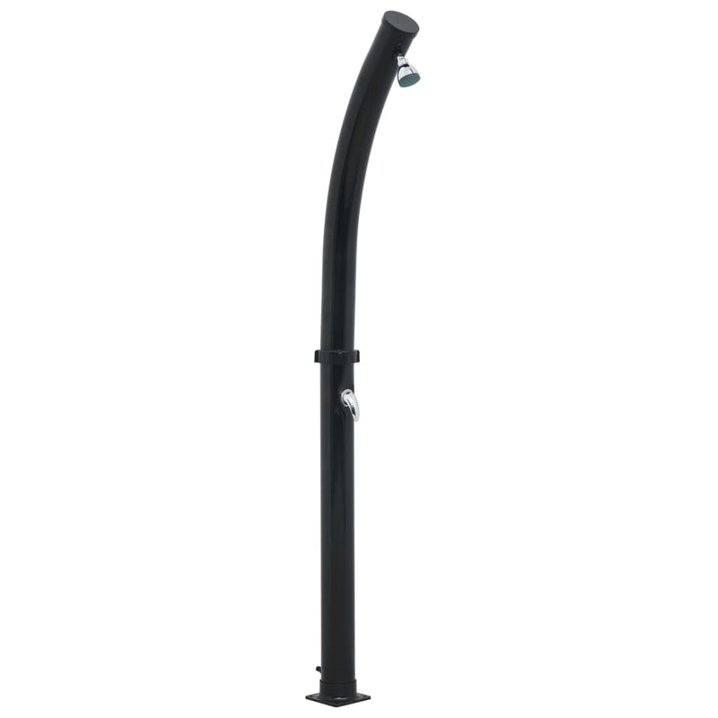 vidaXL fekete szolárzuhany 214 cm 20 L