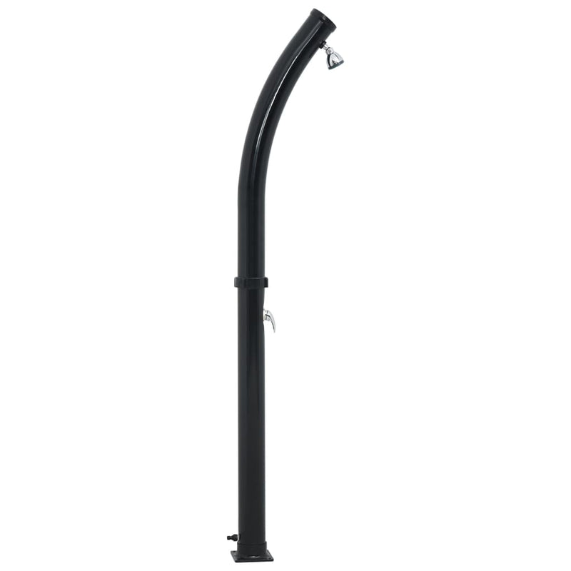 vidaXL fekete szolárzuhany 214 cm 20 L