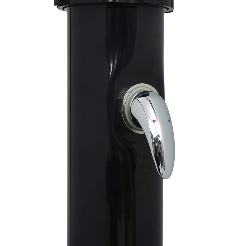 vidaXL fekete szolárzuhany 214 cm 20 L