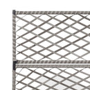 vidaXL szürke rácsos polyrattan magaságyás 3 kaspóval 83 x 30 x 130 cm