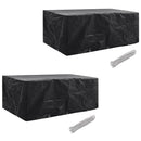vidaXL 2 db 8 személyes polyrattan szett huzat 10 lyukkal 229 x 113 cm