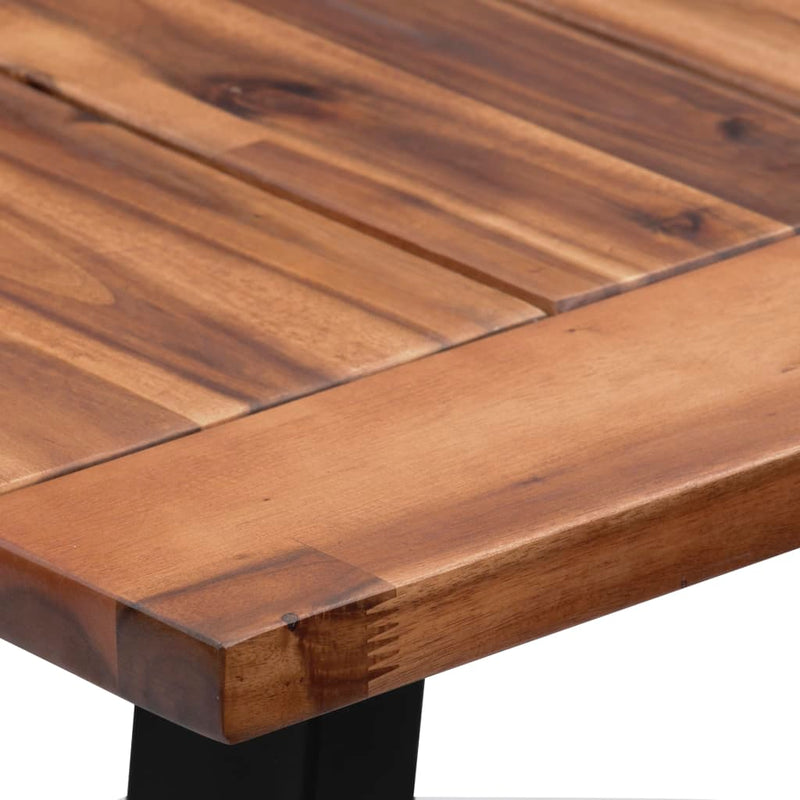 vidaXL tömör akácfa étkezőasztal 180 x 90 cm