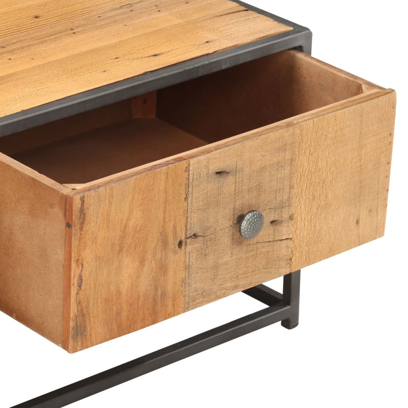 vidaXL tömör újrahasznosított fa dohányzóasztal 90 x 50 x 35 cm