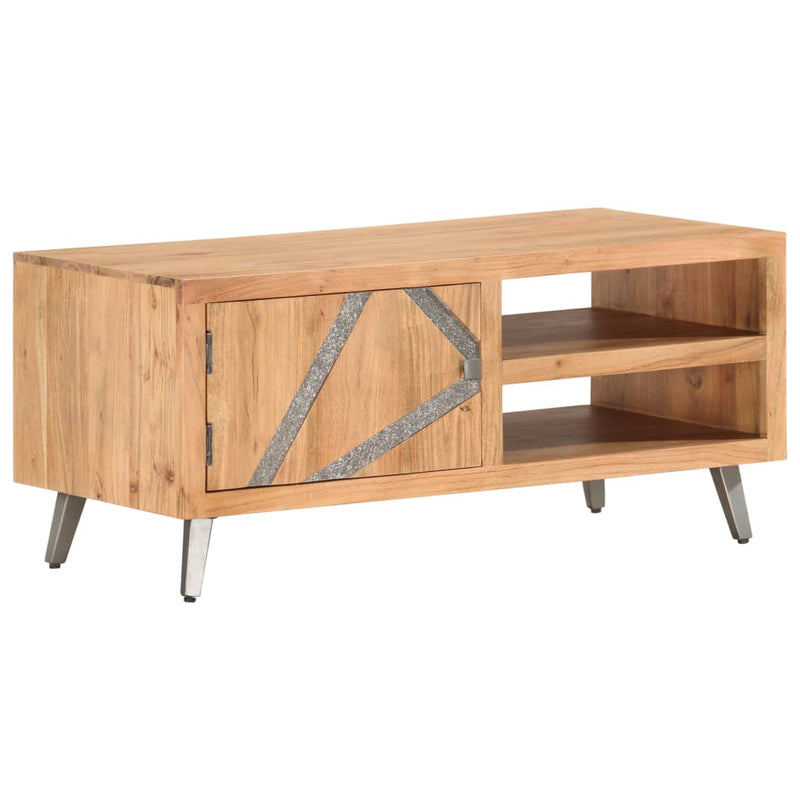vidaXL tömör akácfa dohányzóasztal 90 x 45 x 40 cm