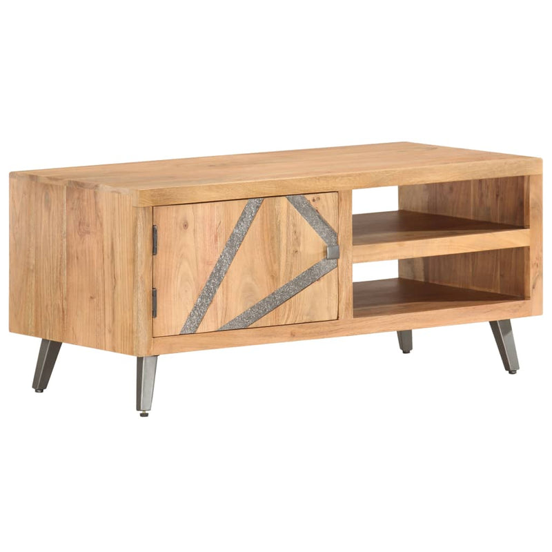 vidaXL tömör akácfa dohányzóasztal 90 x 45 x 40 cm