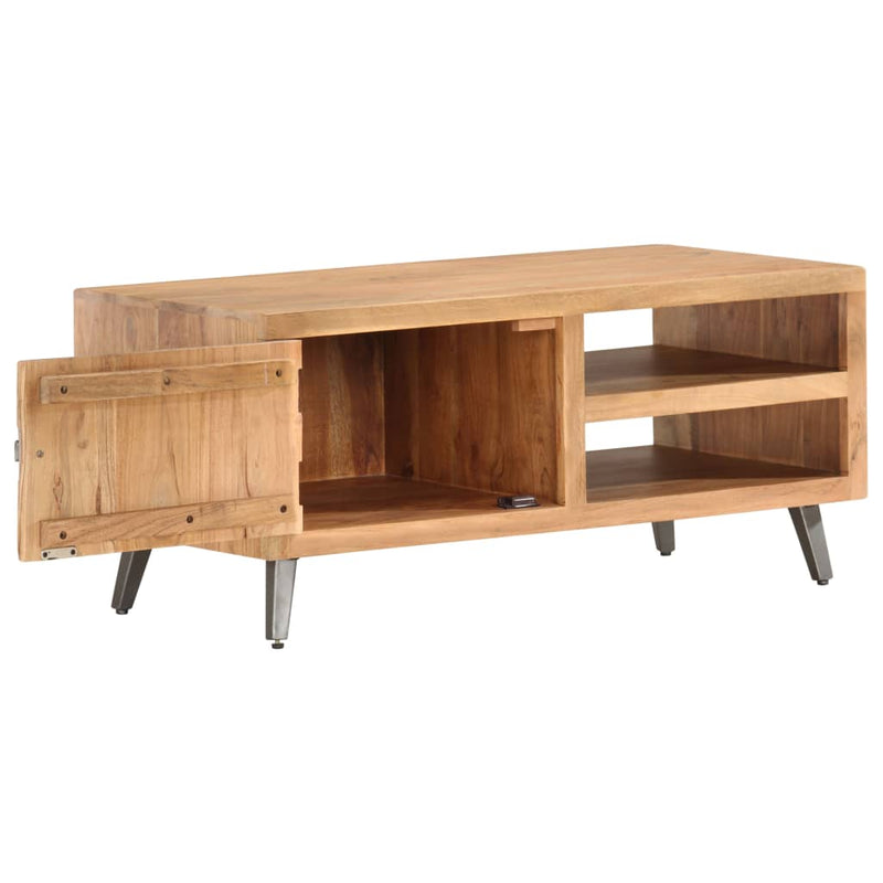 vidaXL tömör akácfa dohányzóasztal 90 x 45 x 40 cm