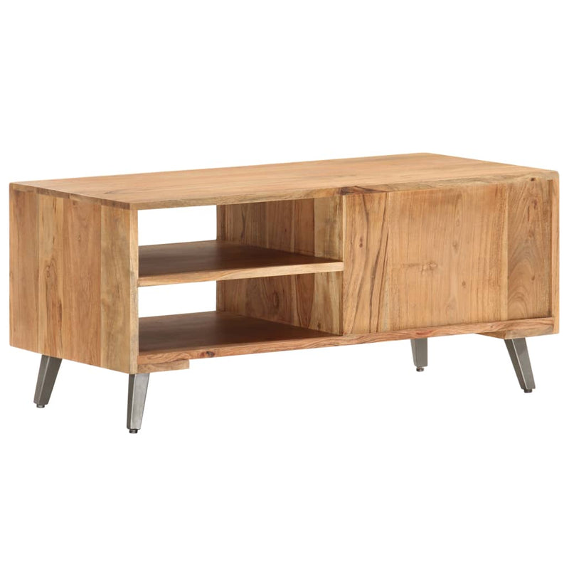 vidaXL tömör akácfa dohányzóasztal 90 x 45 x 40 cm