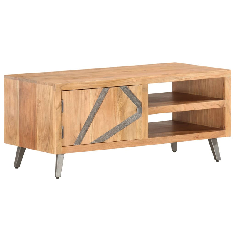 vidaXL tömör akácfa dohányzóasztal 90 x 45 x 40 cm