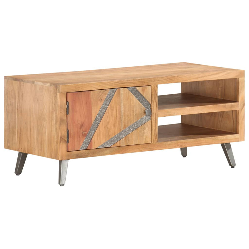 vidaXL tömör akácfa dohányzóasztal 90 x 45 x 40 cm
