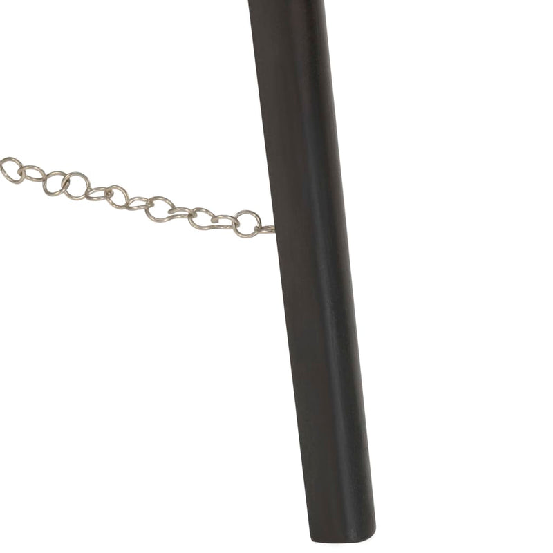 vidaXL fekete háromlábú tömör mangófa állólámpa 97 cm