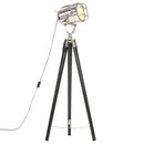 vidaXL fekete háromlábú tömör mangófa állólámpa 97 cm