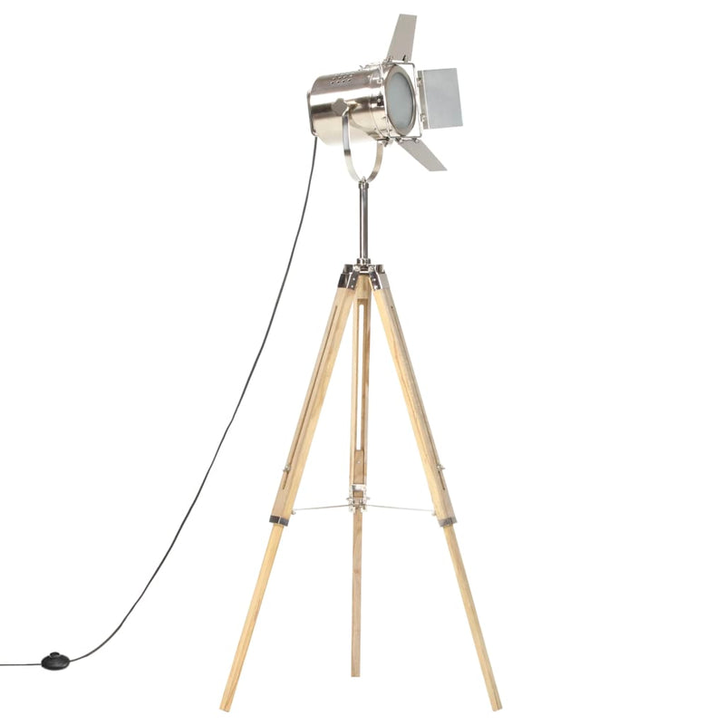 vidaXL háromlábú tömör mangófa állólámpa 140 cm