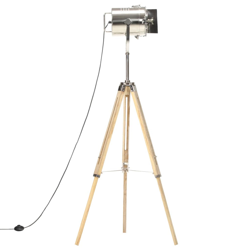vidaXL háromlábú tömör mangófa állólámpa 140 cm