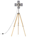 vidaXL háromlábú tömör mangófa állólámpa 140 cm