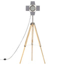 vidaXL háromlábú tömör mangófa állólámpa 140 cm