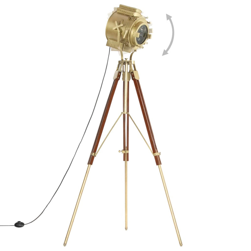 vidaXL háromlábú tömör mangófa állólámpa 193 cm