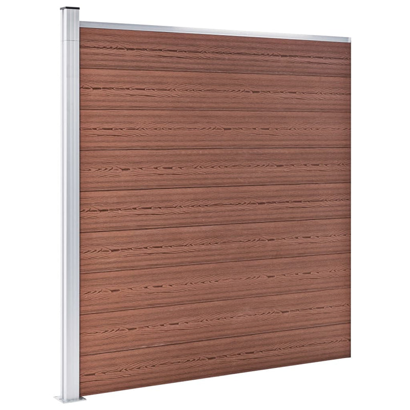 vidaXL barna WPC kerítéspanel 175 x 186 cm