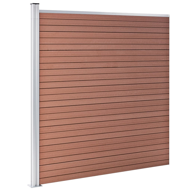 vidaXL barna WPC kerítéspanel 175 x 186 cm
