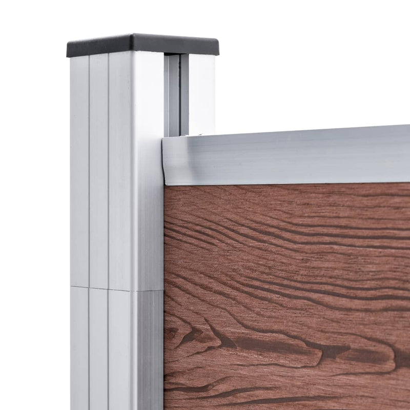 vidaXL barna WPC kerítéspanel 175 x 186 cm