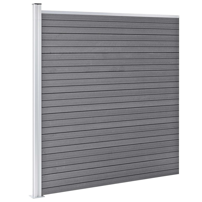 vidaXL szürke WPC kerítéspanel 175 x 186 cm