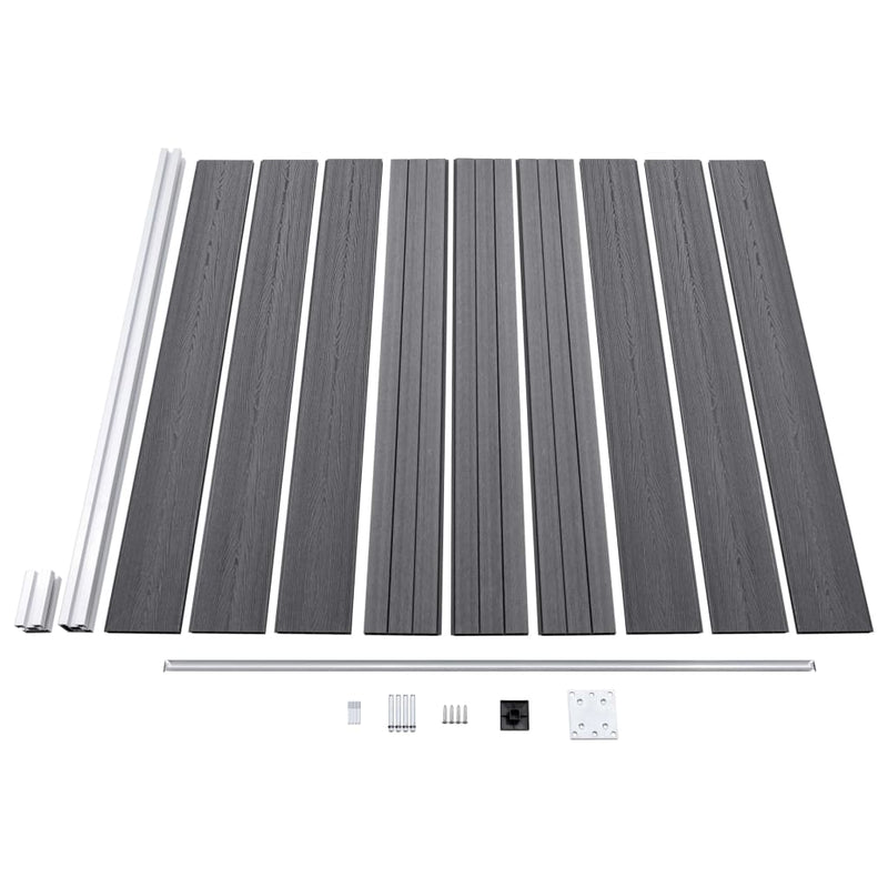 vidaXL szürke WPC kerítéspanel 175 x 186 cm