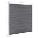 vidaXL szürke WPC kerítéspanel 175 x 186 cm
