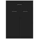 vidaXL fekete szerelt fa cipősszekrény 60 x 35 x 84 cm