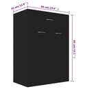 vidaXL fekete szerelt fa cipősszekrény 60 x 35 x 84 cm