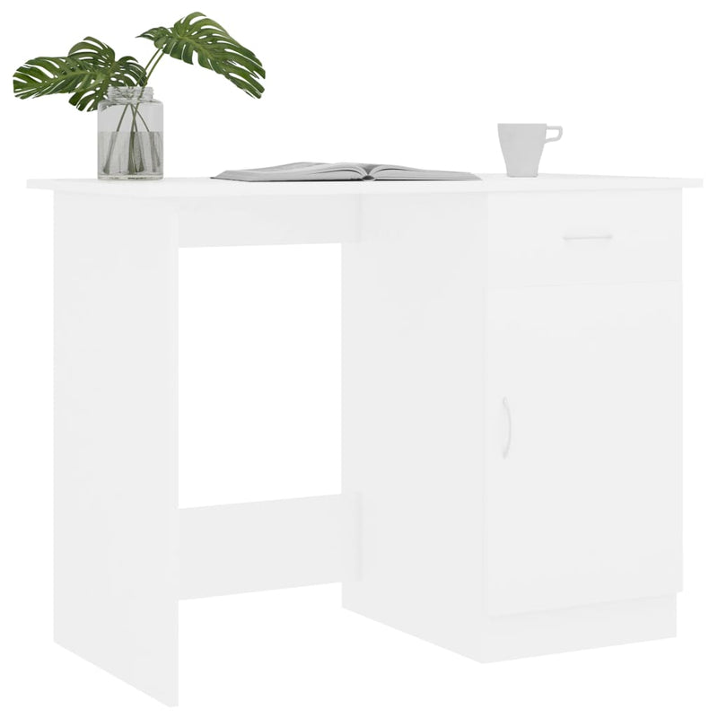 vidaXL fehér szerelt fa íróasztal 100 x 50 x 76 cm