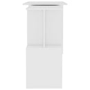 vidaXL fehér szerelt fa sarokasztal 200 x 50 x 76 cm