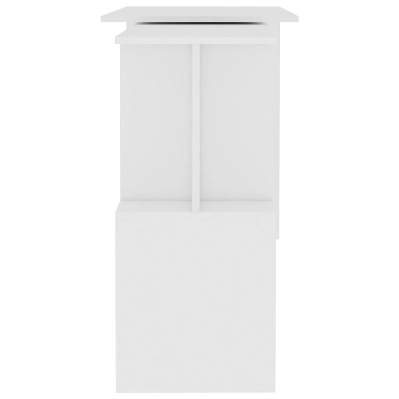 vidaXL fehér szerelt fa sarokasztal 200 x 50 x 76 cm
