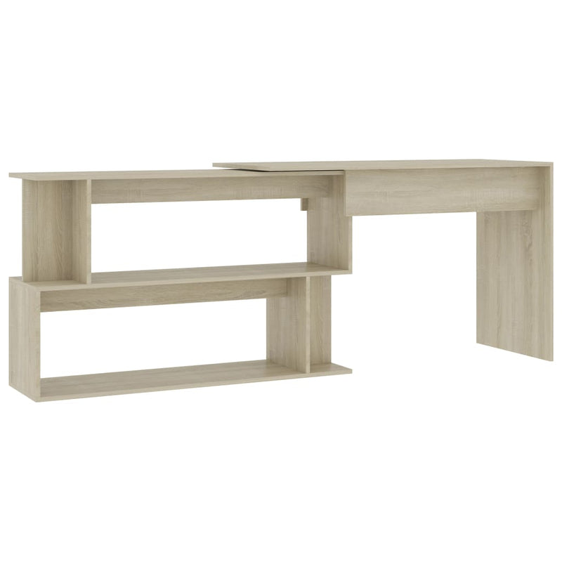 vidaXL sonoma tölgy színű szerelt fa sarokasztal 200 x 50 x 76 cm