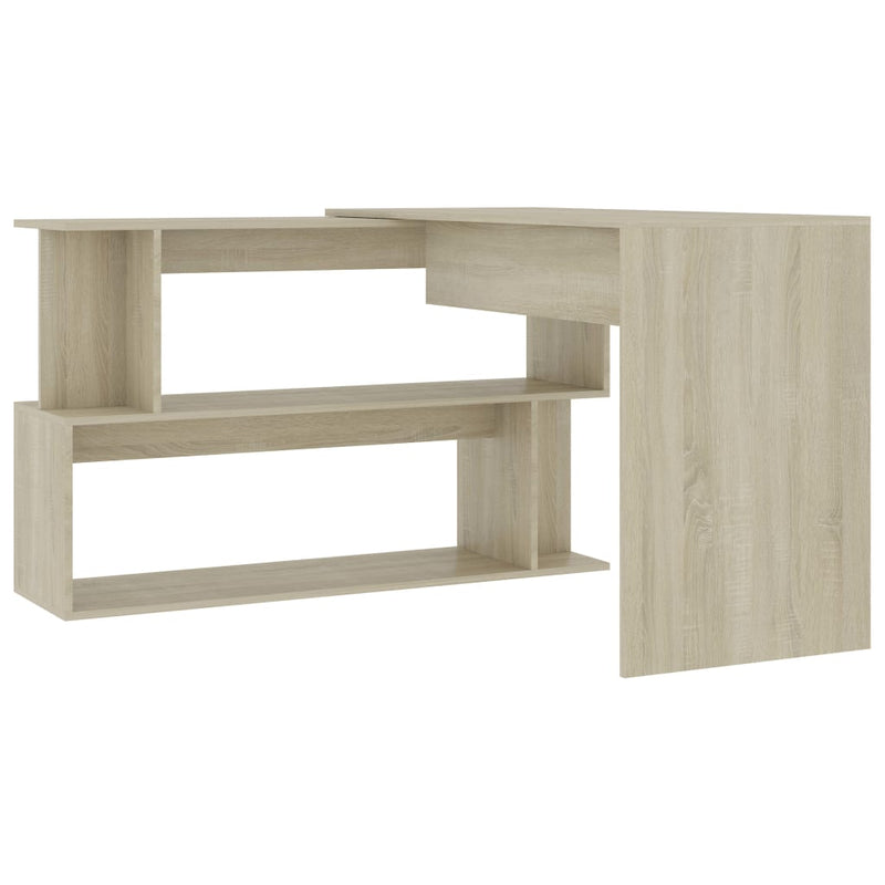 vidaXL sonoma tölgy színű szerelt fa sarokasztal 200 x 50 x 76 cm