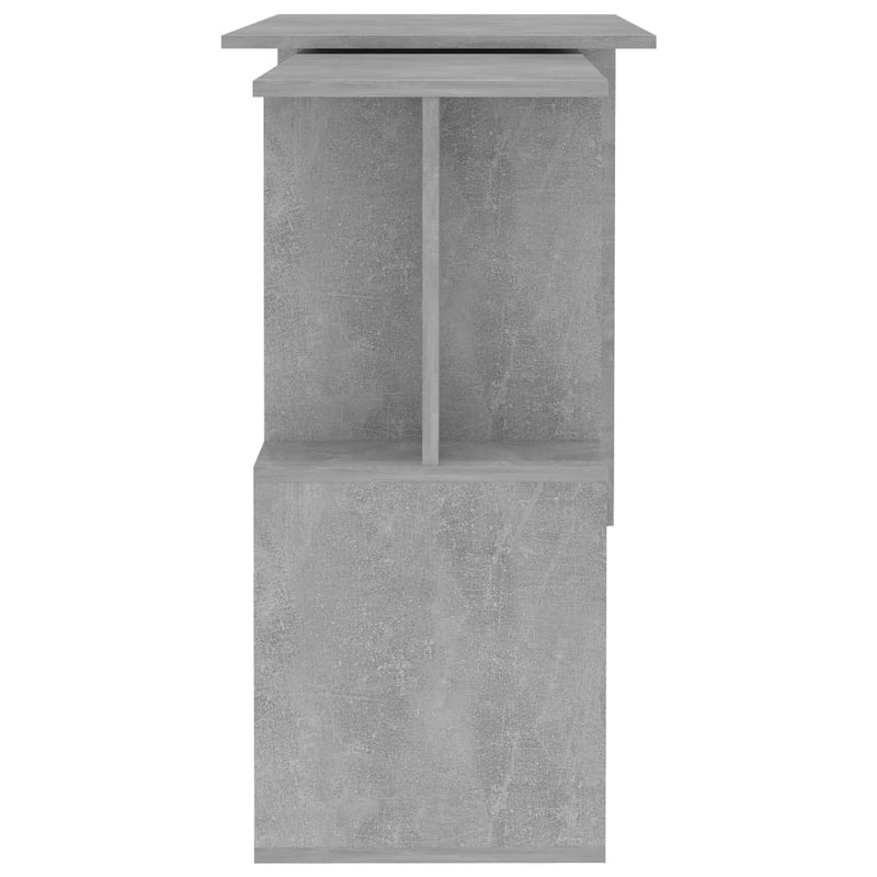 vidaXL betonszürke szerelt fa sarokasztal 200 x 50 x 76 cm