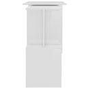 vidaXL magasfényű fehér szerelt fa sarokasztal 200 x 50 x 76 cm