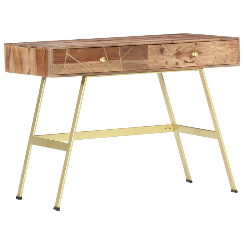 vidaXL fiókos tömör kelet-indiai rózsafa íróasztal 100 x 55 x 75 cm