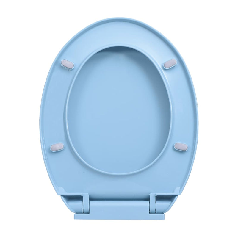 vidaXL kék ovális WC-ülőke lassan csukódó fedéllel
