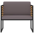 vidaXL 2 db sötétszürke kerti tömör akácfa szék párnákkal