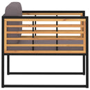 vidaXL 2 db sötétszürke kerti tömör akácfa szék párnákkal